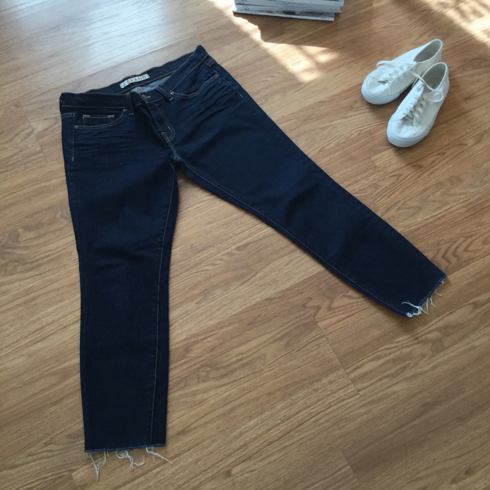 J Brand Size 29 The Skinny Leg Cropped Jeans Fraye